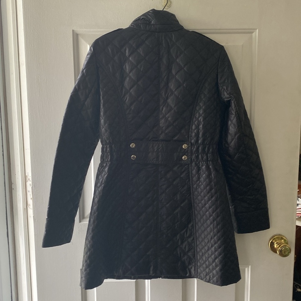 Black Quilted Women's Coat - Picture 6 of 11